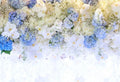 10x7ft White Blue Flowers Photography Backdrop - Floral Studio