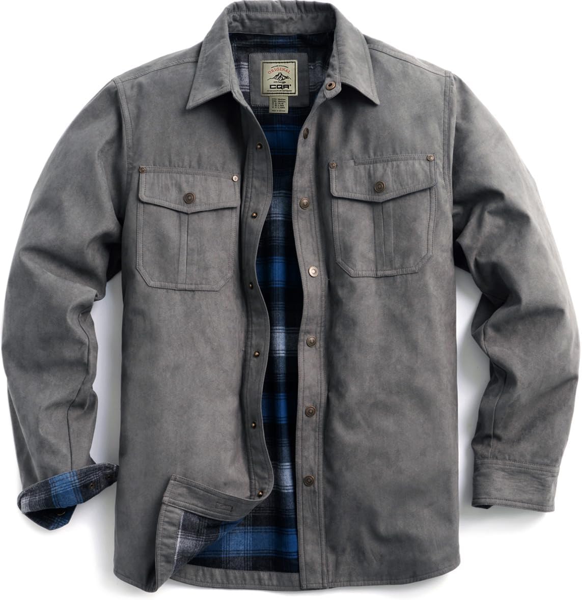 CQR Men's Flannel Lined Shirt Jackets for Ultimate Comfort