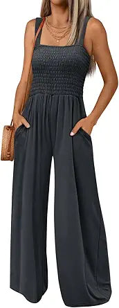 AUTOMET Jumpsuits for Women Casual Summer Rompers with Pockets