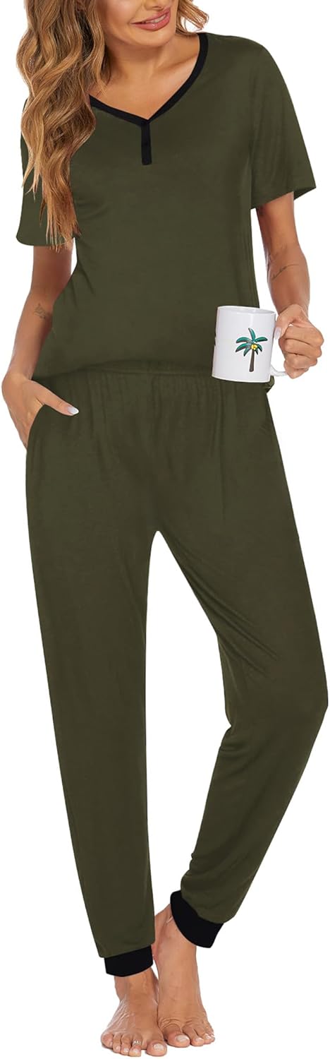 Ekouaer Pajamas for Women Set - Soft 2 Piece Lounge Set