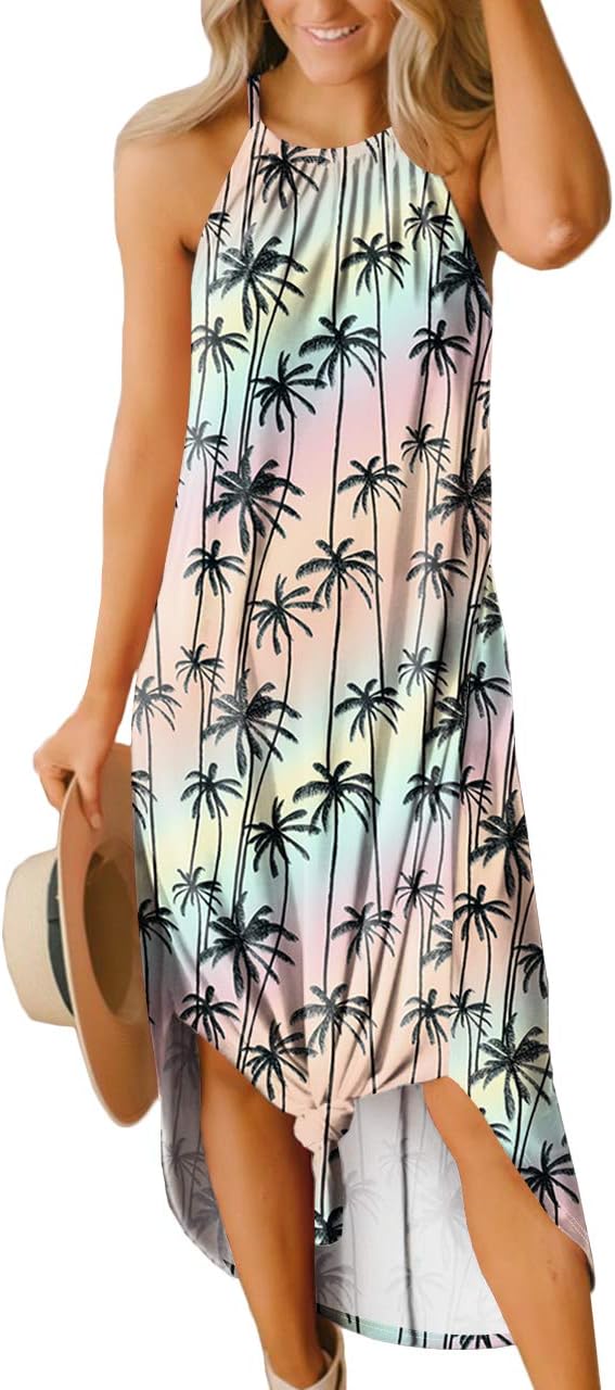 Summer Casual Halter Maxi Dress for Beach and Resort Wear