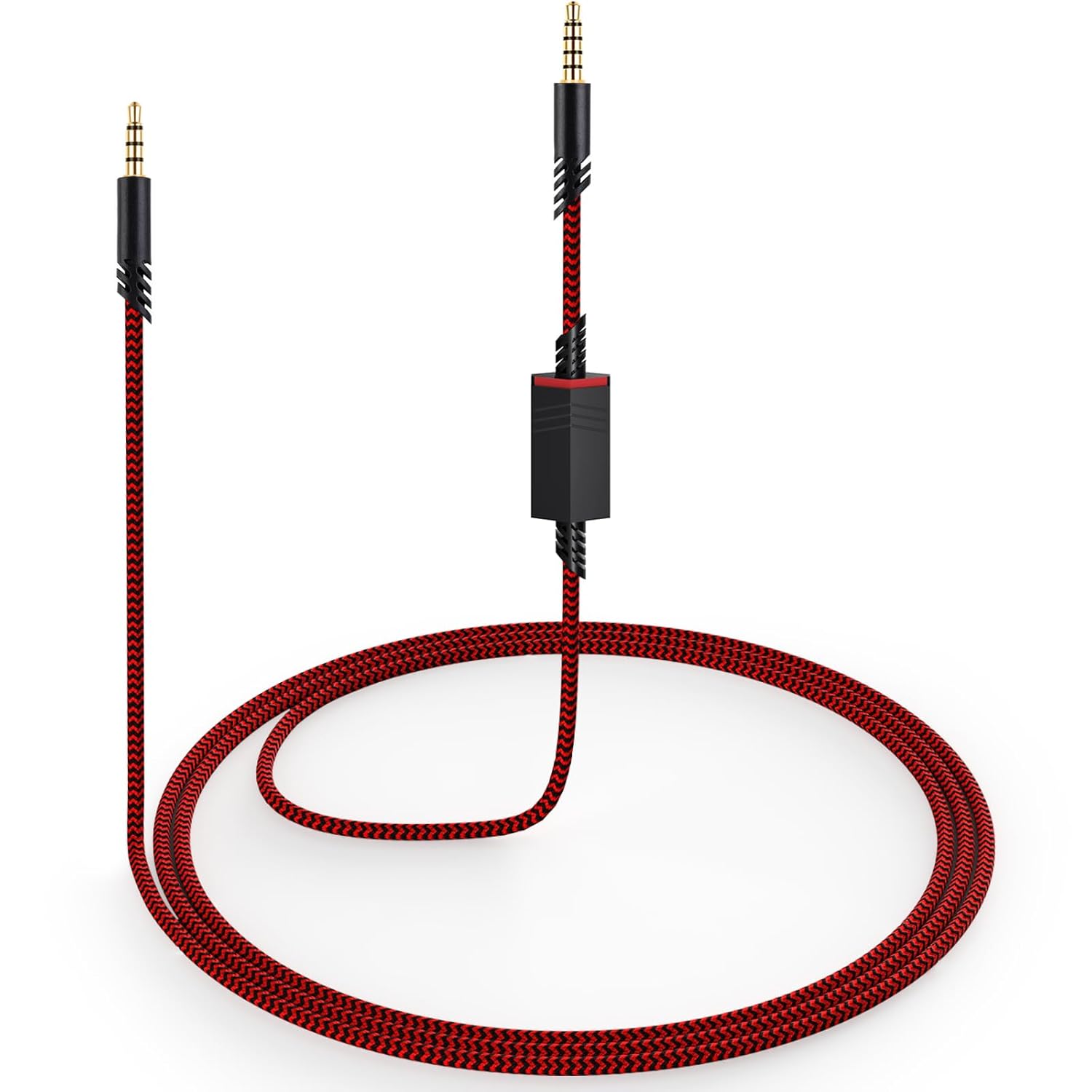 6ft Long Red Audio Cable for Gaming Headsets