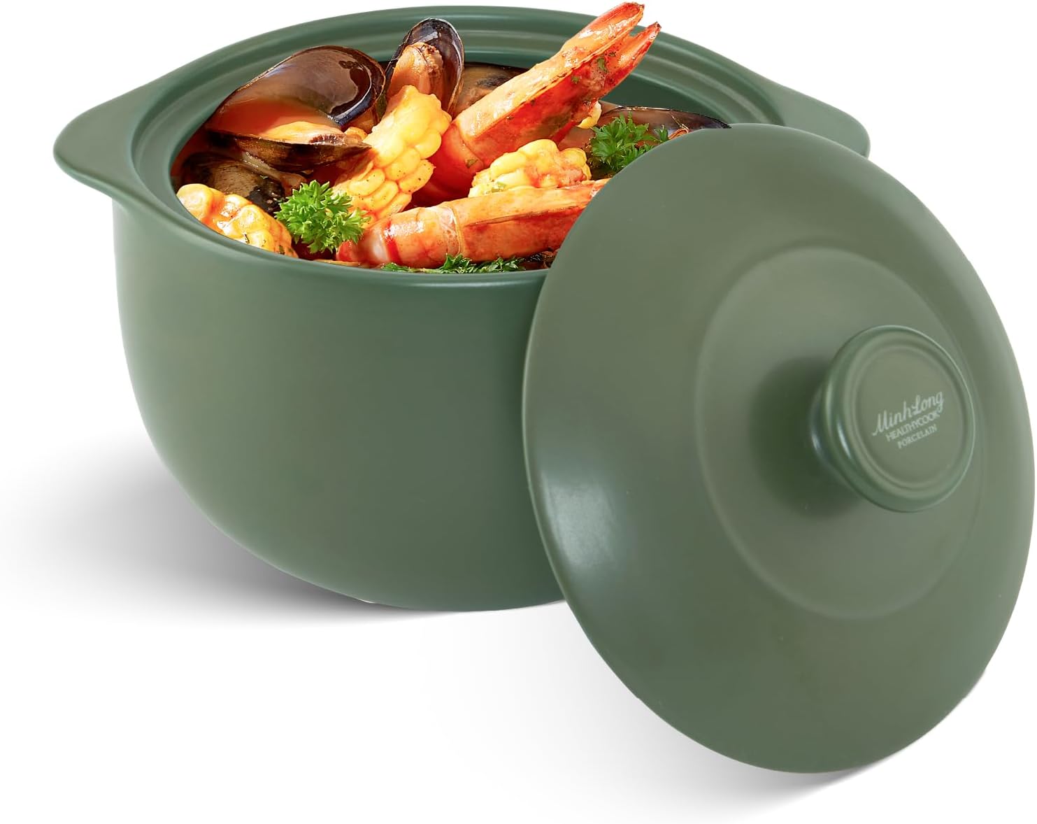 2-Qt Porcelain Dutch Oven for Healthy Cooking and Baking