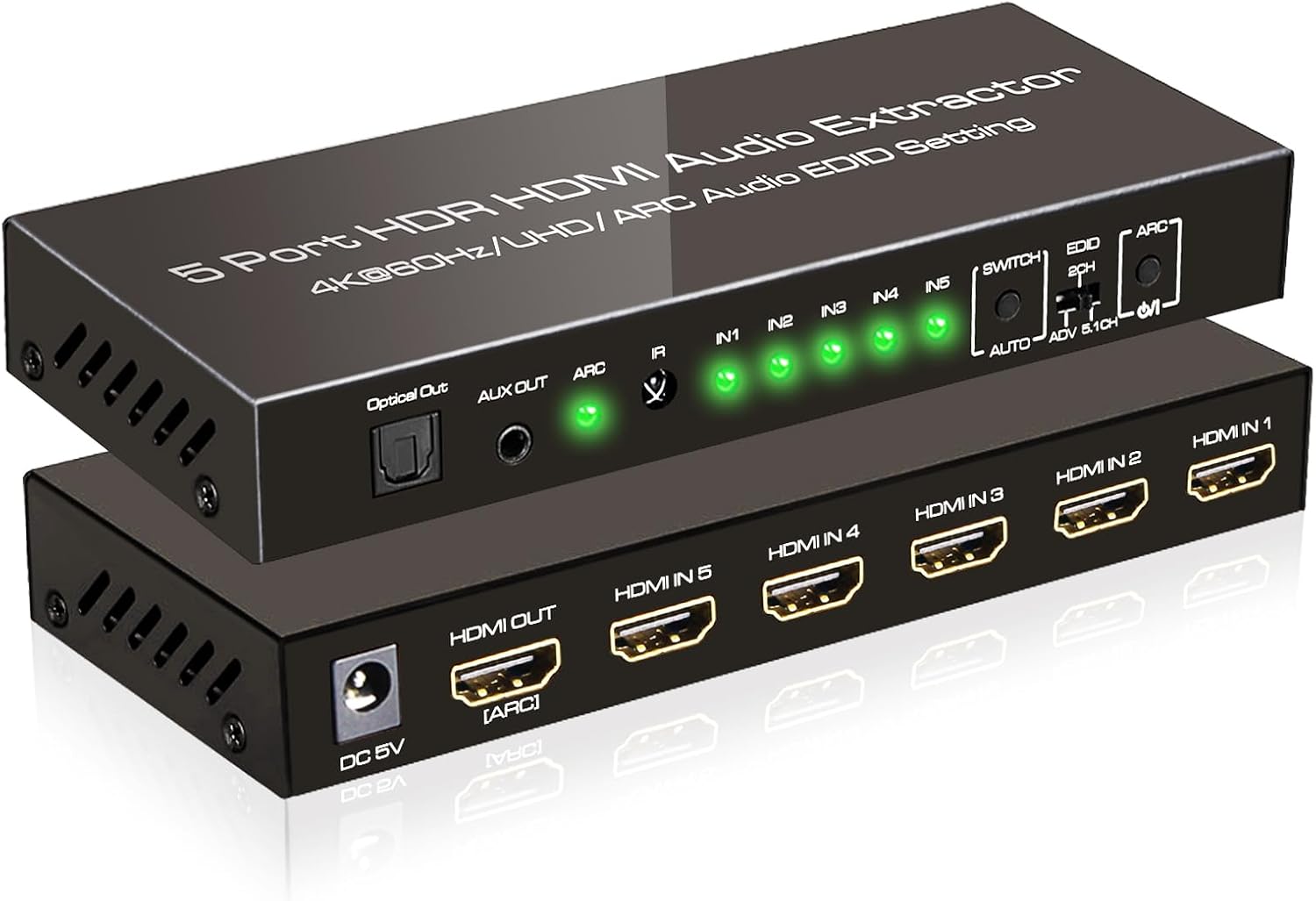 SkycropHD 4K@60Hz HDMI Switcher with Audio Extractor Features