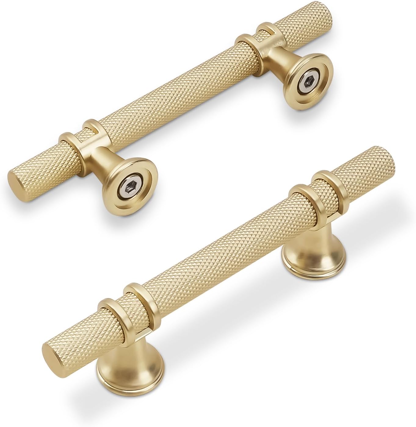 10 Pack 3 Inch Cabinet Pulls in Brushed Gold for Stylish Cabinets