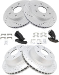 Front & Rear Ceramic Brake Pad and Rotor Kit for 2002-2003 1500 Series