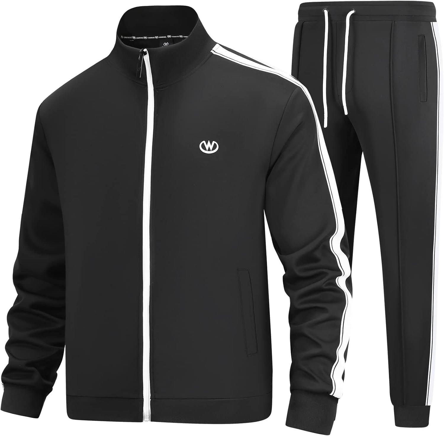 Men's Tracksuits Set Long Sleeve Causal Full Zip Running Sports
