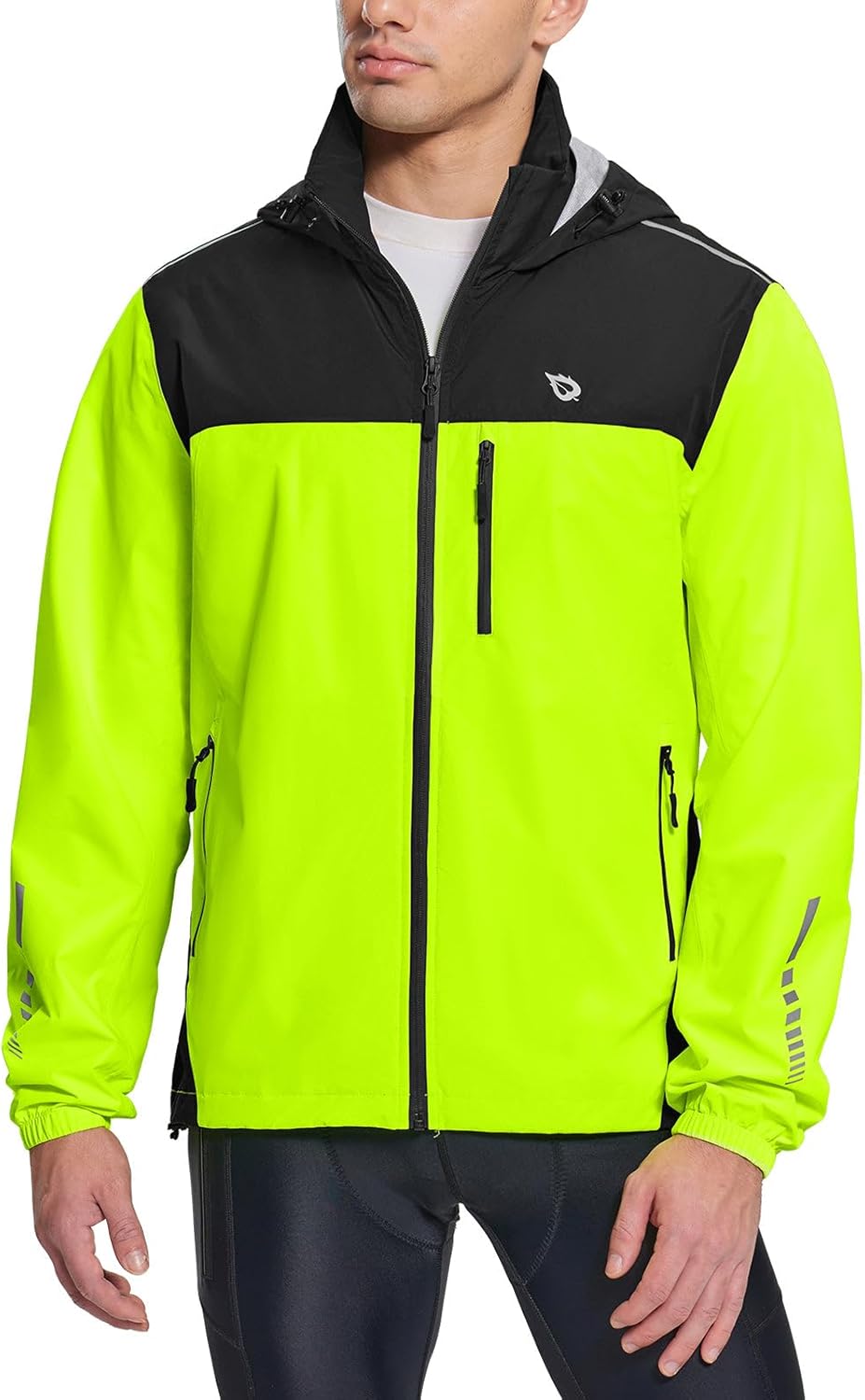 Baleaf Men's Rain Jacket Waterproof Windbreaker for Outdoor Use