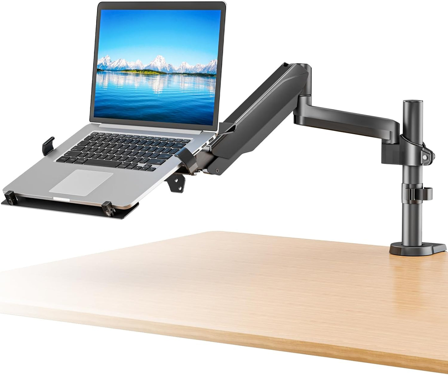 WALI Laptop Mount: Full Motion Desk Tray - Adjustable & Compact