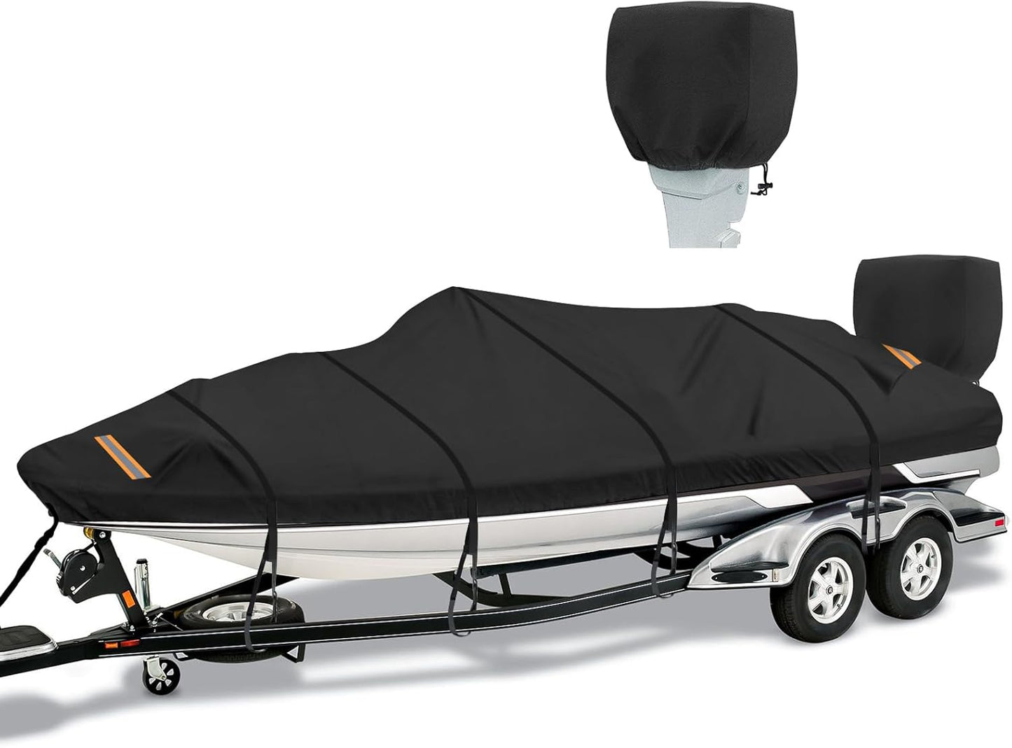 Premium 1200D Waterproof Boat Cover for 16-18.5 ft Boats