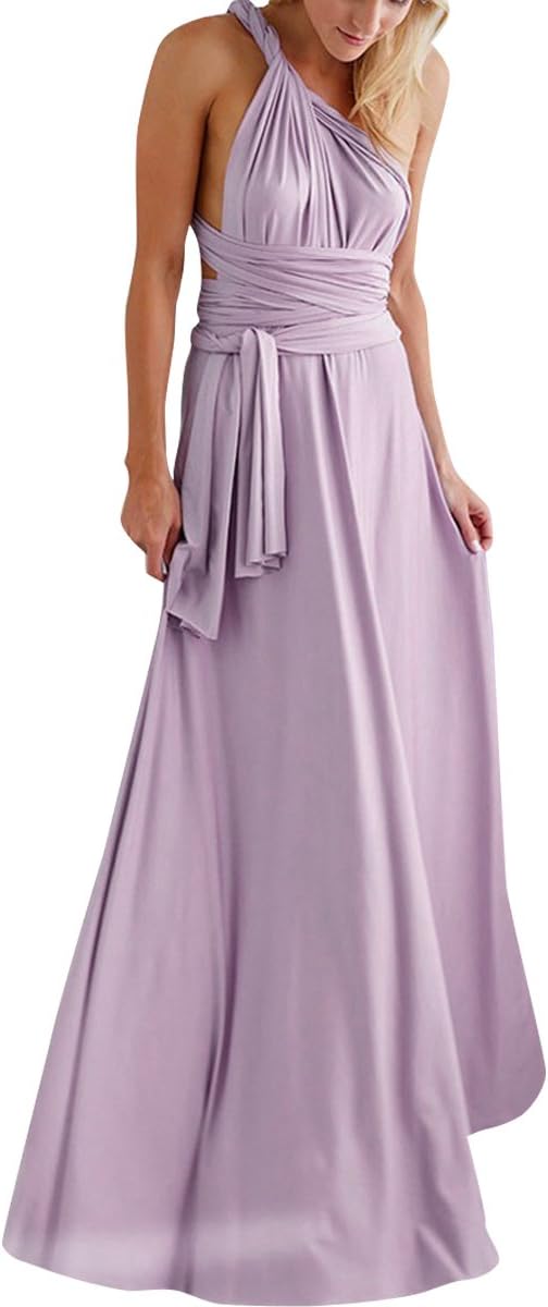 Women Transformer Evening Long Prom Dress Multi-Way Wrap Gown