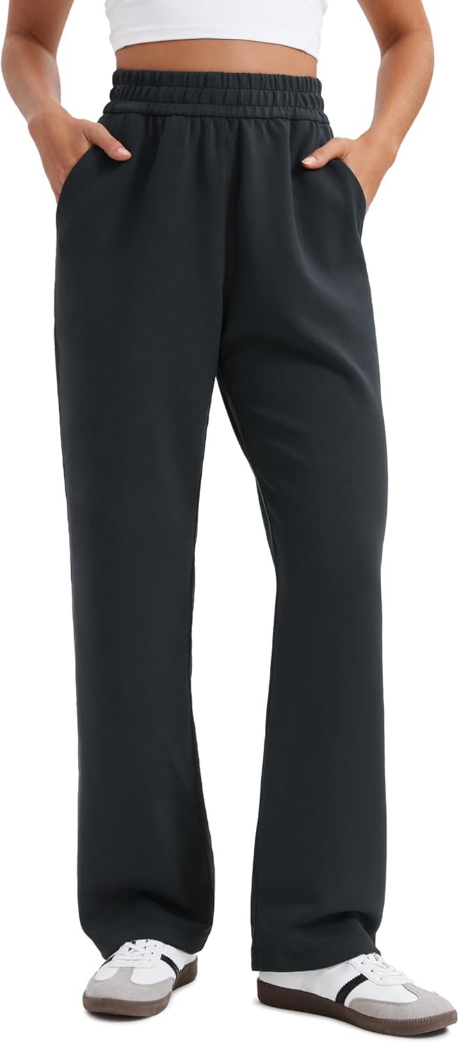 CRZ YOGA SoftAura Wide Leg Sweatpants: Comfy Travel Essential