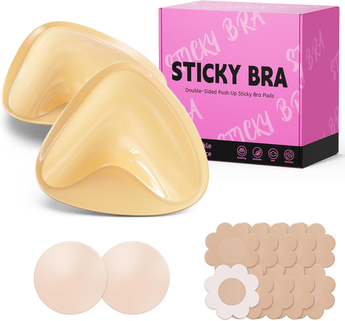 Ultra Push Up Sticky Bra Pads Inserts for All-Day Comfort