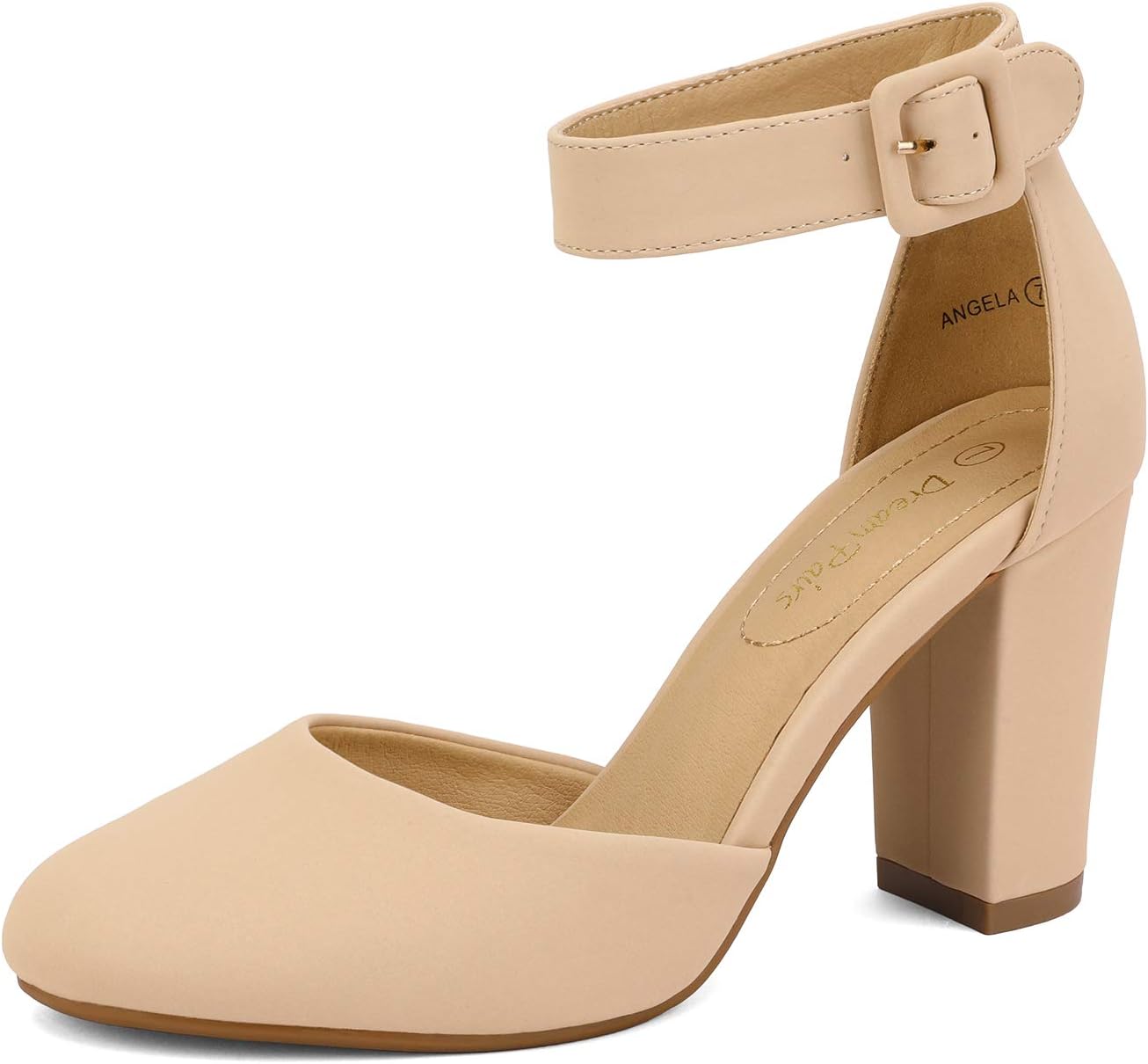 DREAM PAIRS Women's High Heel Ankle Strap Wedding Pumps Shoes