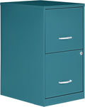 2 Drawer Locking Steel File Cabinet - Letter-Size Under-Desk Fit