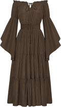 Scarlet Darkness Renaissance Costume Off Shoulder Tiered (Style 6FBP)