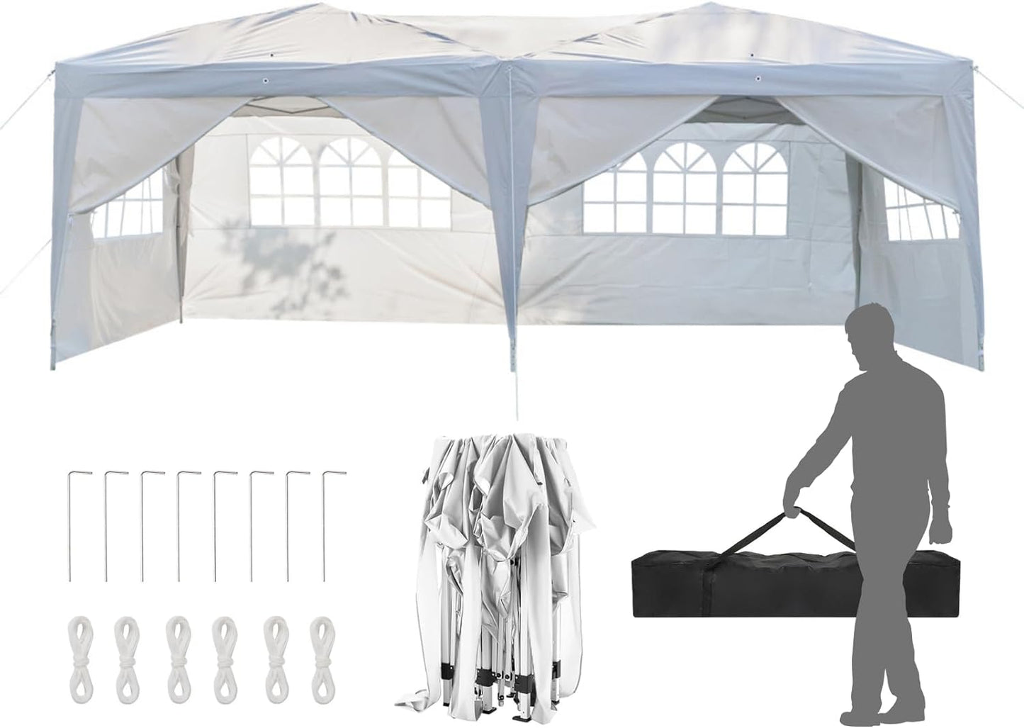 Outvita 10x20ft Pop Up Canopy Set - Ultimate Outdoor Event Solution