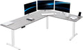 Electric Corner L-Shaped Standing Desk 84 x 63 in - Memory Height