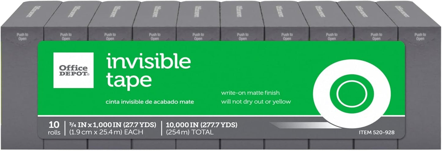 Invisible Tape Pack x10 - Clear & Durable