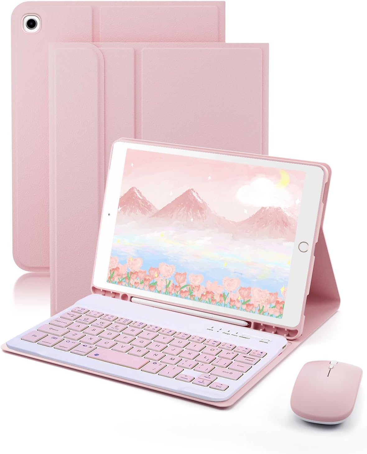 Keyboard Case for iPad Mini 5 & Mini 4 with Mouse and Holder