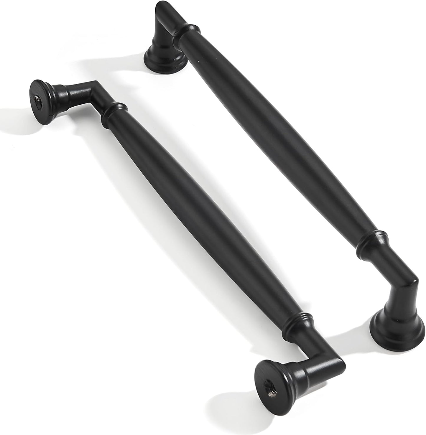10 Pack 6 Inch Hole Center Matte Black Cabinet Pulls for Kitchens