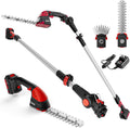 20V Pole Mini Hedge Trimmer & Grass Shear - 13ft Reach