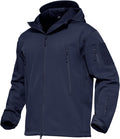 MAGCOMSEN Men's Tactical Softshell Jacket - Waterproof, Fleece Lined