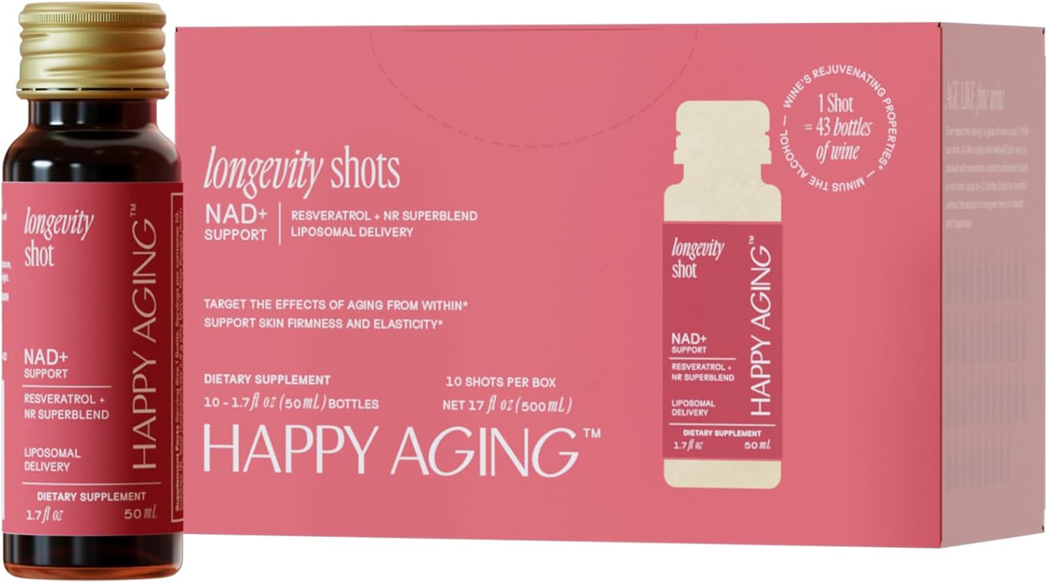 Liquid NAD+ Longevity Shots for Firm Skin and Brain Health