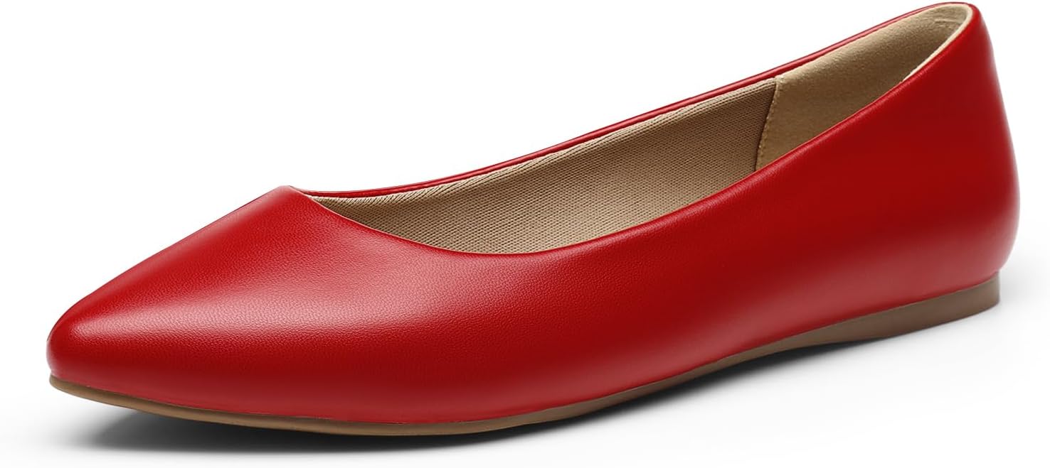 DREAM PAIRS Women's Dress Pointed Toe Flats for Comfort & Style