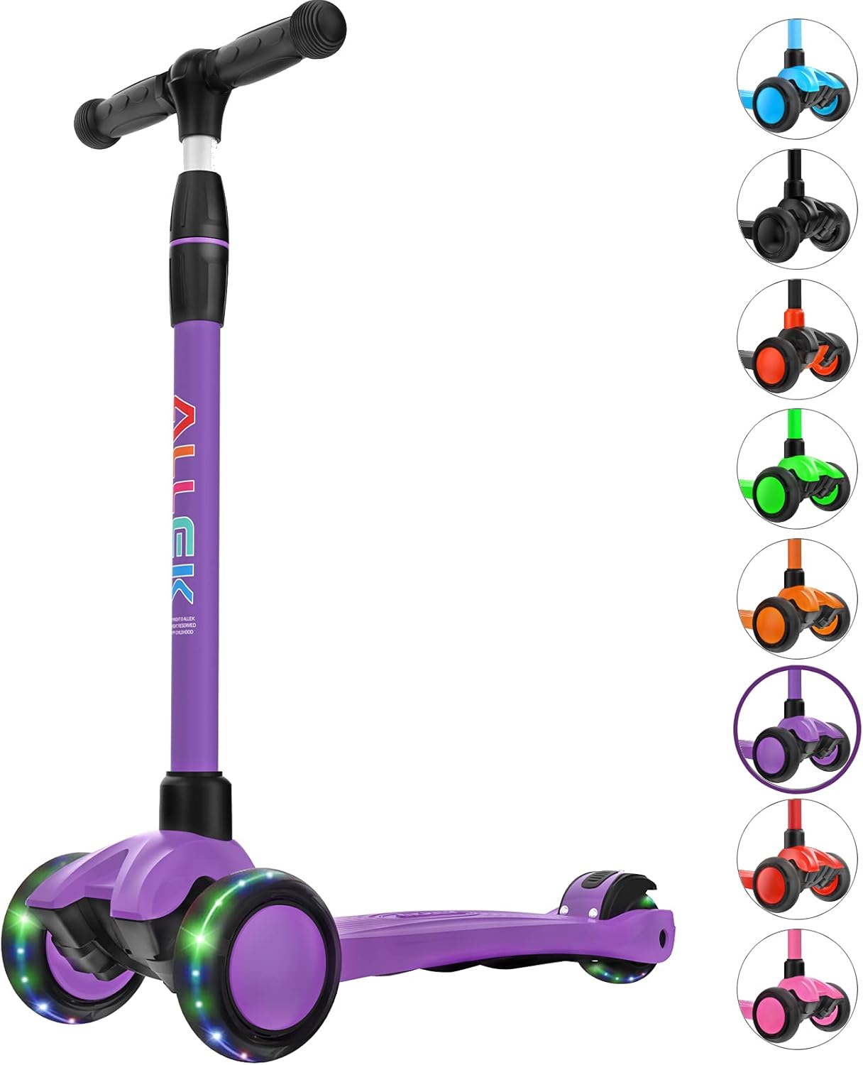 Allek Kick Scooter B03: Lean 'N Glide 3-Wheeled Fun for Kids
