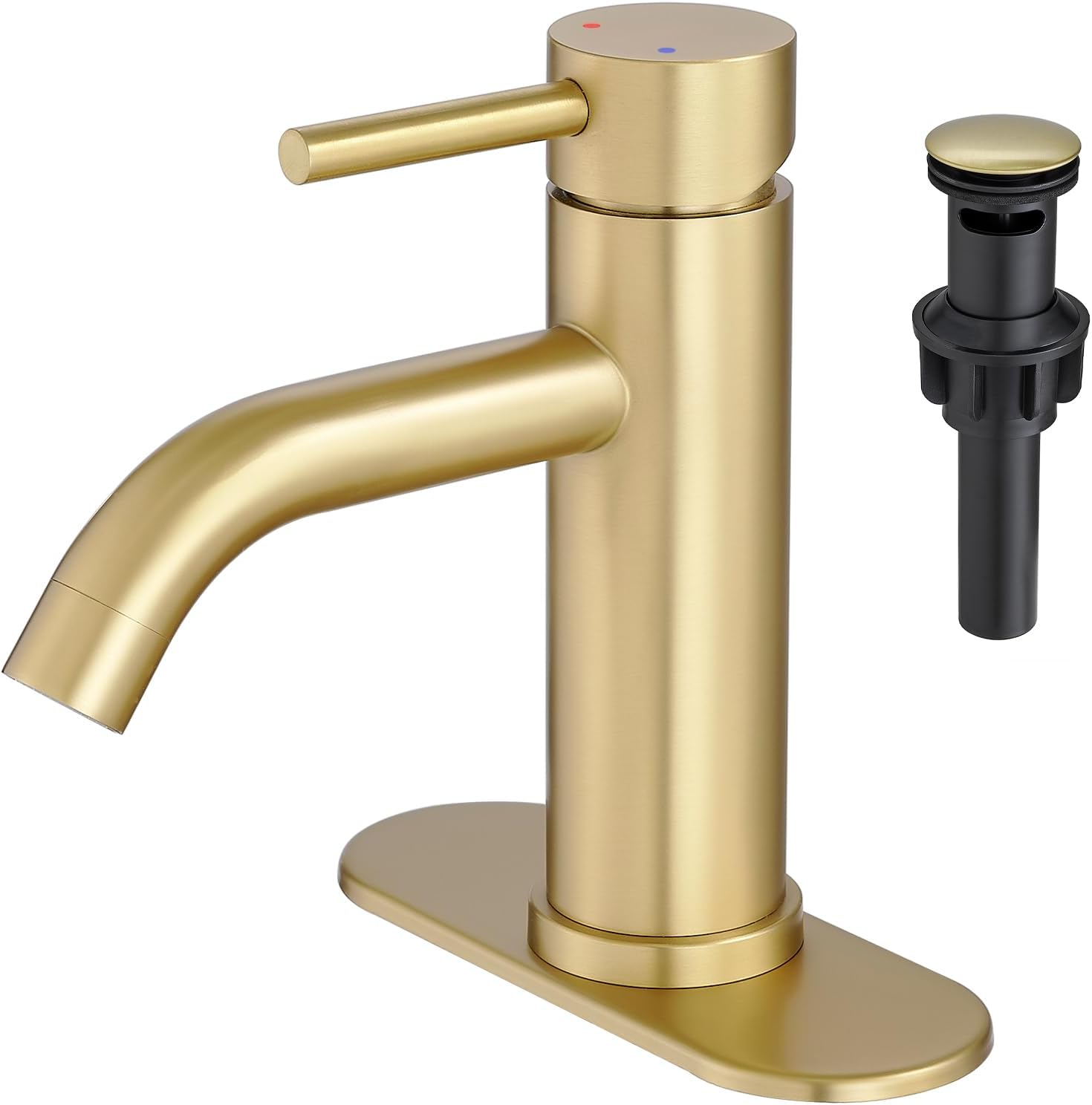 Gold Bathroom Faucets for Modern Vanities with Complete Kit