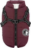 Gyuzh Dog Coat with Harness Puppy Coat - Waterproof Warm 2-in-1