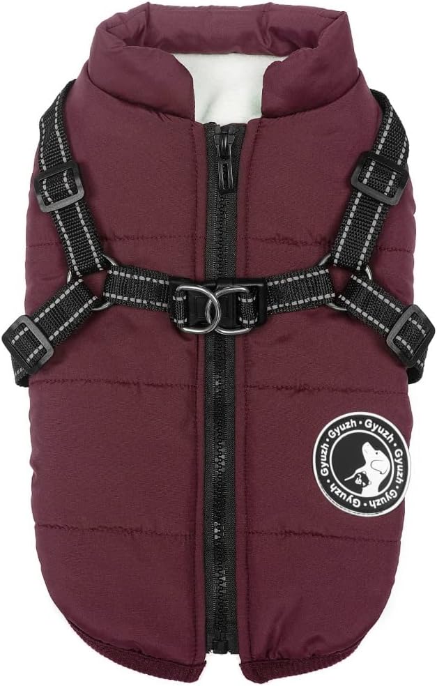 Gyuzh Dog Coat with Harness for Small Medium Large Dogs