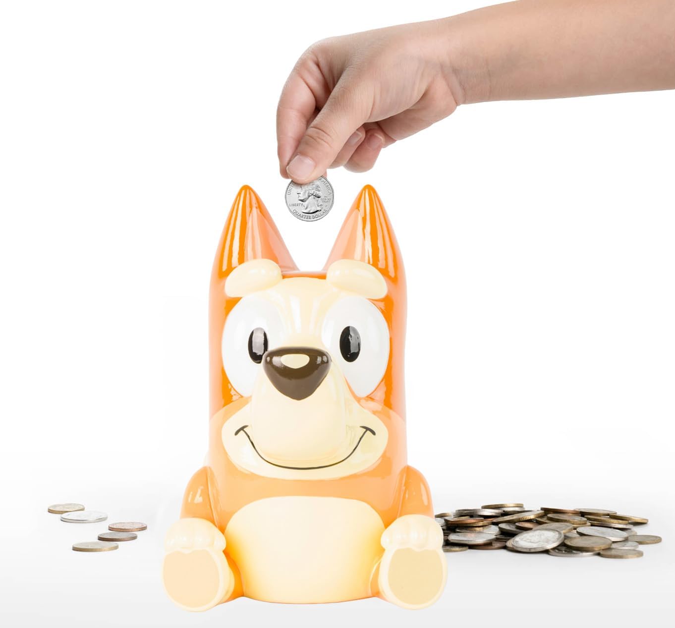 Bluey Bingo Ceramic Piggy Bank for Kids Room Decor and Savings