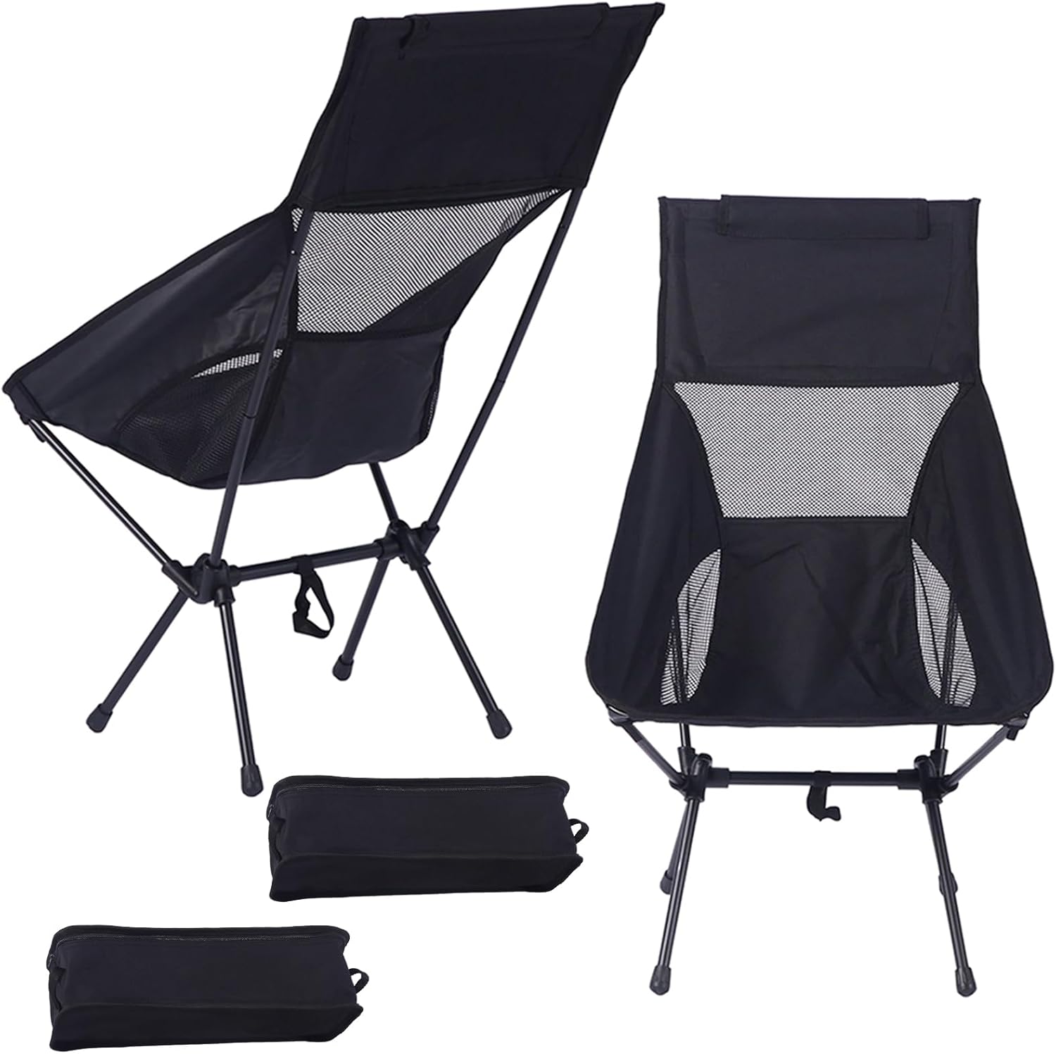 DA-MEIJULE Camping Chairs x2: Portable & Light
