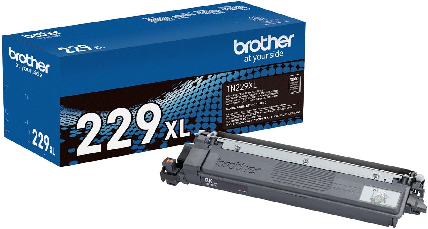 Brother TN229XLBK High Yield Toner - Prints 3,000 Pages