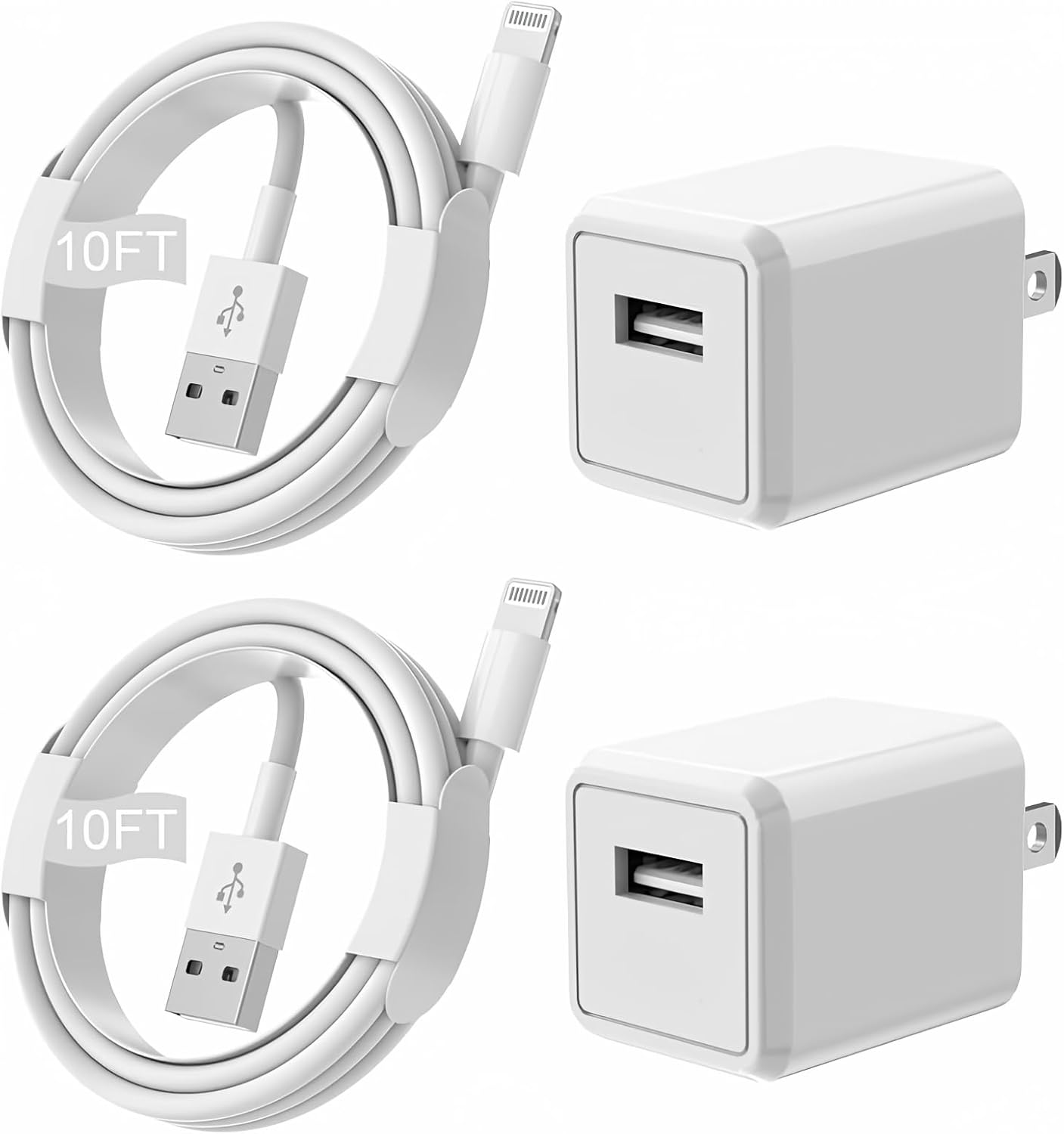Banety 2 Pack 10FT Long Lightning Cable Set