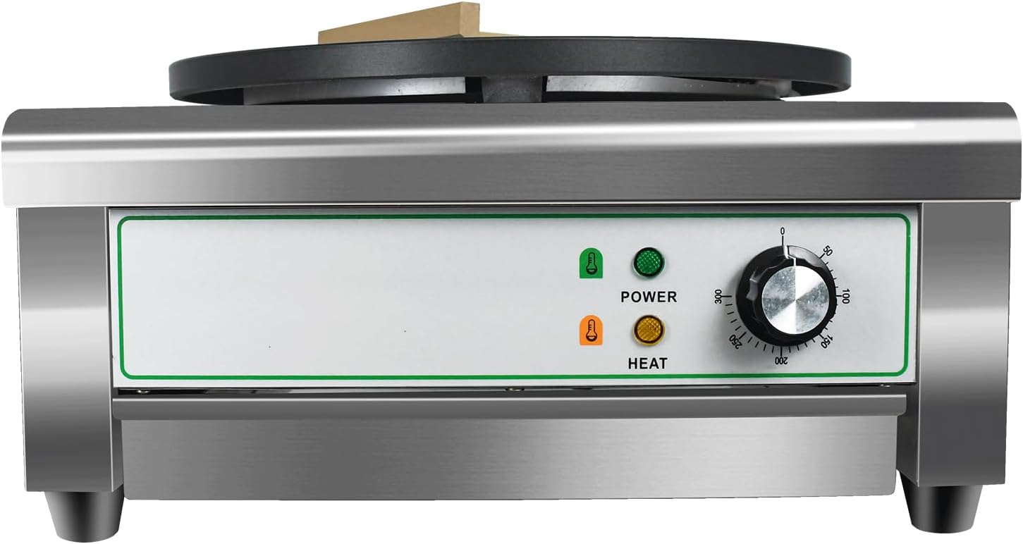 15.7 Inch Electric Crepe Maker: Adjustable Temp for Perfect Pancakes!