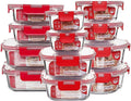 12 Pack Glass Meal Prep Containers - Stackable Transparent Set