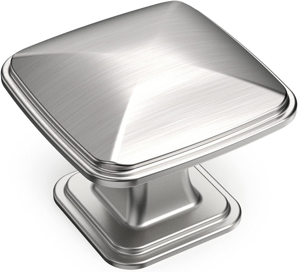Amerdeco 25 Pack Shiny Brushed Satin Nickel Drawer Knobs