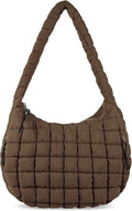 Quilted Puffer Tote Bag for Women - Stylish Lightweight Carryall