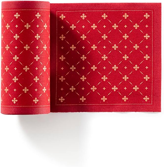 50 Red Cotton Cocktail Napkins - Luxurious Xmas Party Essential