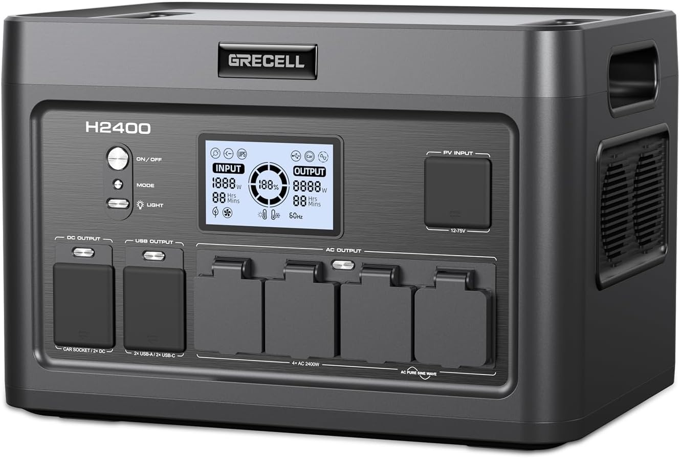 Portable Power Station 2400W for Camping and Emergency Use