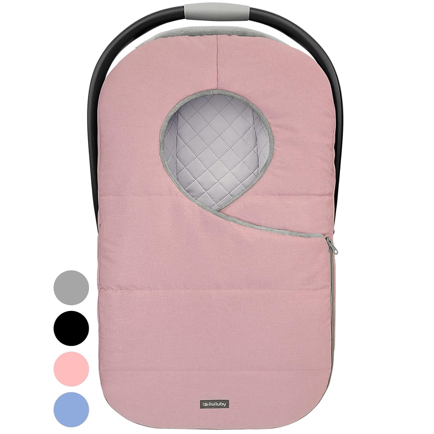 liuliuby Winter Carseat Covers for Baby Girl - Warm Fleece Canopy
