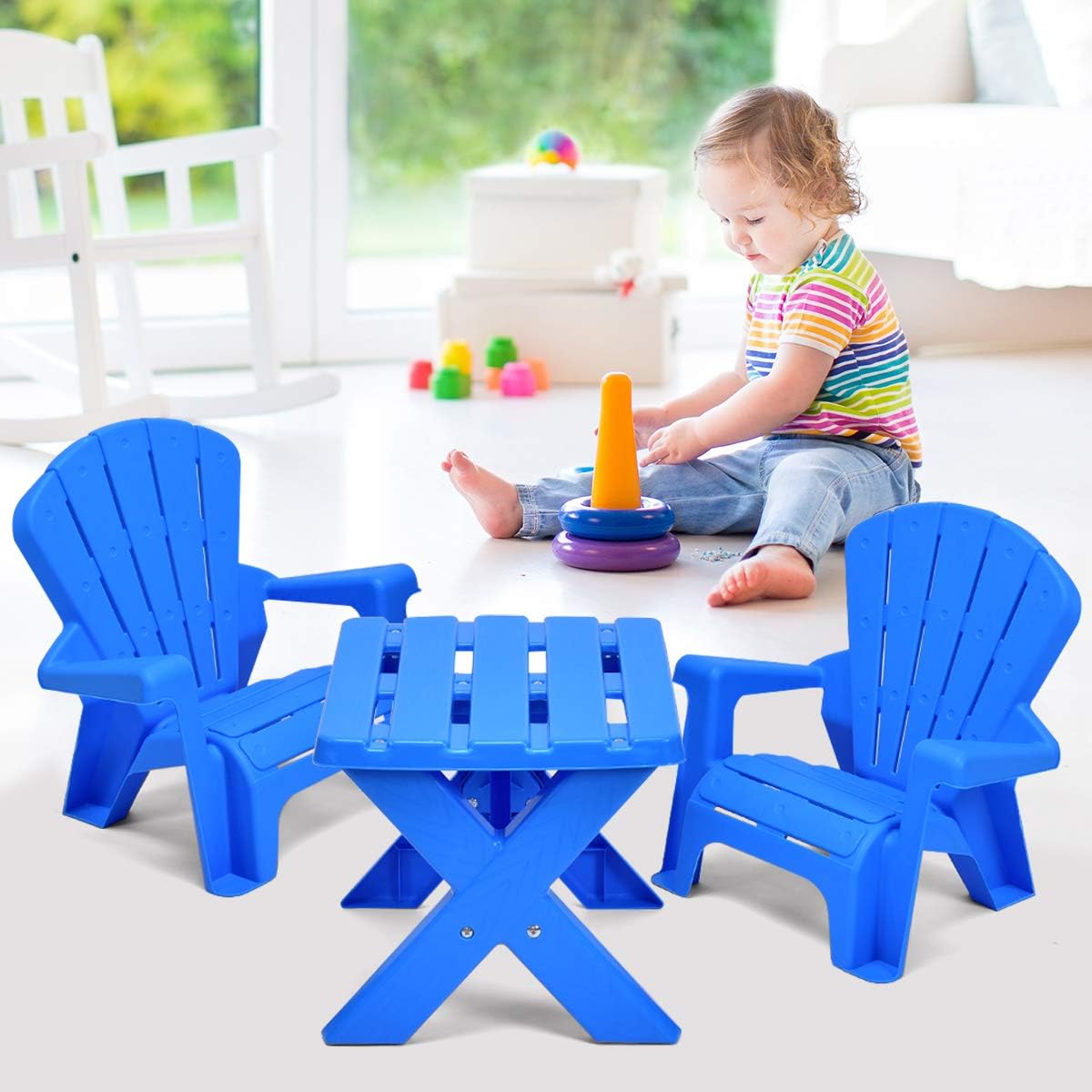 Costzon Kids Table and Chair Set for Outdoor Fun and Learning