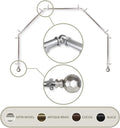 Reid 13/16-inch 5-Sided Bay Window Curtain Rod Satin Nickel - Solid