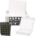 10x8x2 in White Shipping Boxes 45 Pack - Durable Small Mailers