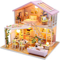 DIY Miniature House Kit Sweet Time - Pink LOFT Dollhouse Kit