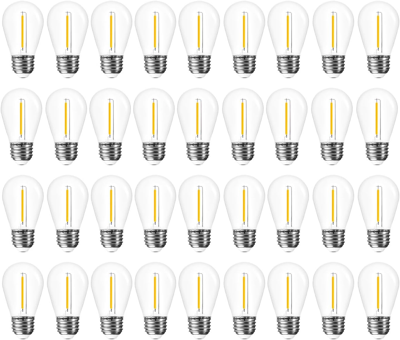 Edison Bulb String Lights Outdoor - 50 Pack Waterproof 1W