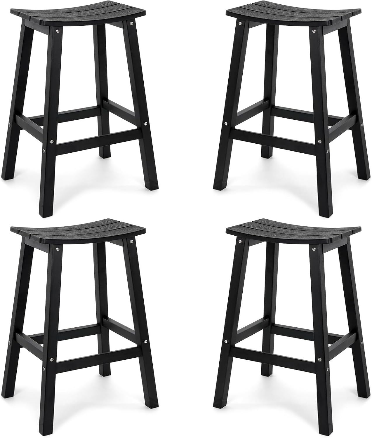 Weatherproof Bar Stools Set of 4 for Outdoor and Indoor Use